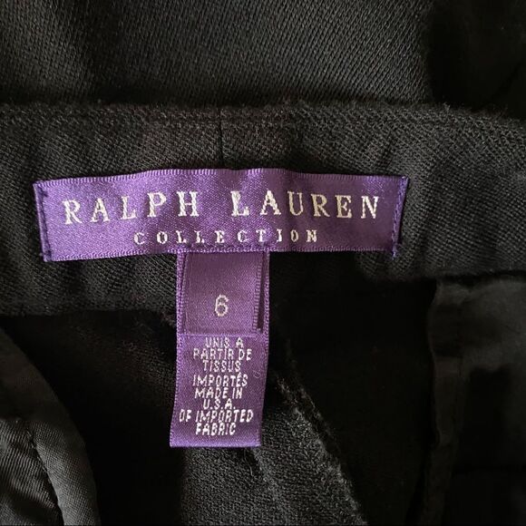 ralph Lauren Purple Label Virgin Wool Trouser Pants Black 6 - Picture 8 of 8